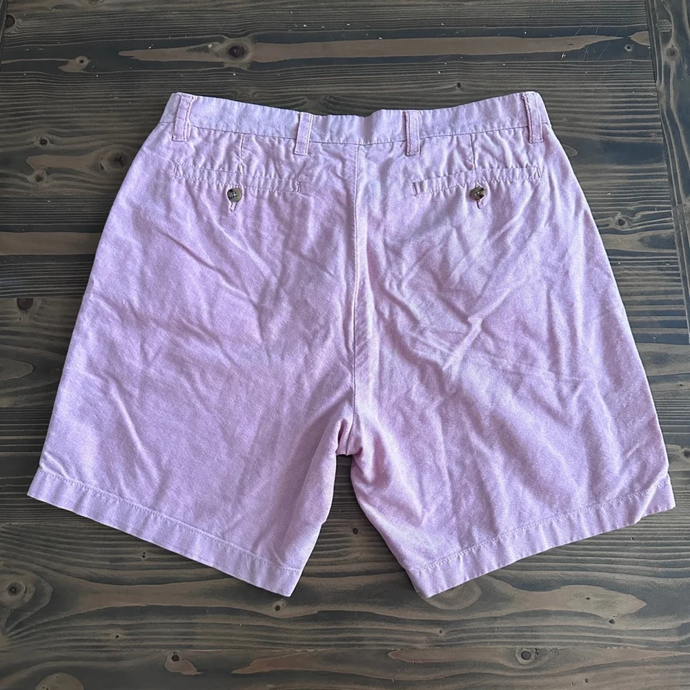 Nautica Mens 36 Pink Flat Front Shorts Cotton 8 Inch Inseam